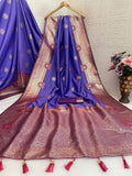 Regal Silk Saree with Grand Zari Work - LIGHT PURPLE