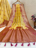 Regal  Silk Saree with Grand Zari Work - LIGHT YELLOW