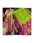 Gulmohar Premium Weave Saree GREEN