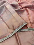 Rosé Silver Banarasi Tissue Elegance