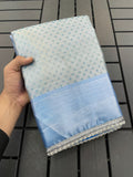 sky blue  Banarasi Tissue Elegance