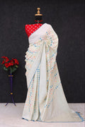 Traditional Paithani Soft Silk Saree with Elegant Pashmina Butti Weaving - SKY