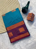 Contrast Border Traditional Silk Saree RAMA