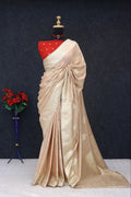 Designer Stapul Silk Saree With Rich Pallu - CREAM