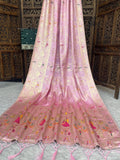 Maharani Vaibhavi Heritage Paithani Saree with Royal Motif Weaving - LIGHT PINK