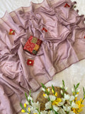 Elegant Cotton Bandhani Saree with Handmade Butta Work & Sequin Detailing -  light purple