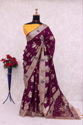 Royal Jamun Paithani Silk Saree