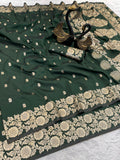 Pure Soft Banarasi Silk Saree - green