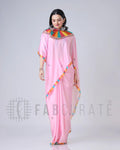 New Fancy Soft Crepe Silk Saree - pink