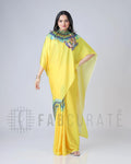 New Fancy Soft Crepe Silk Saree  - YELLOW