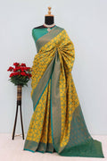 KANIJIVARAM PREMIUM SOFT SILK SAREE - YELLOW