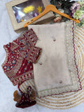 Vaidehi Rangoli Silk Saree -  WHITE