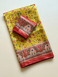 Elegant Pure Dola Jari Weaving Softy Silk Saree -YELLOW