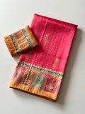 Rajwada Digital Print Saree - PINK