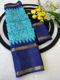 Premium Myrox Bentex Designer Saree - SKY BLUE